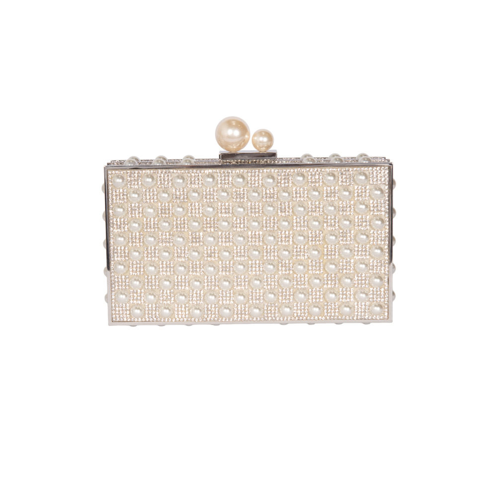 SOPHIA WEBSTER Clear Acrylic Clara Crystal Embellished Box Clutch Bag